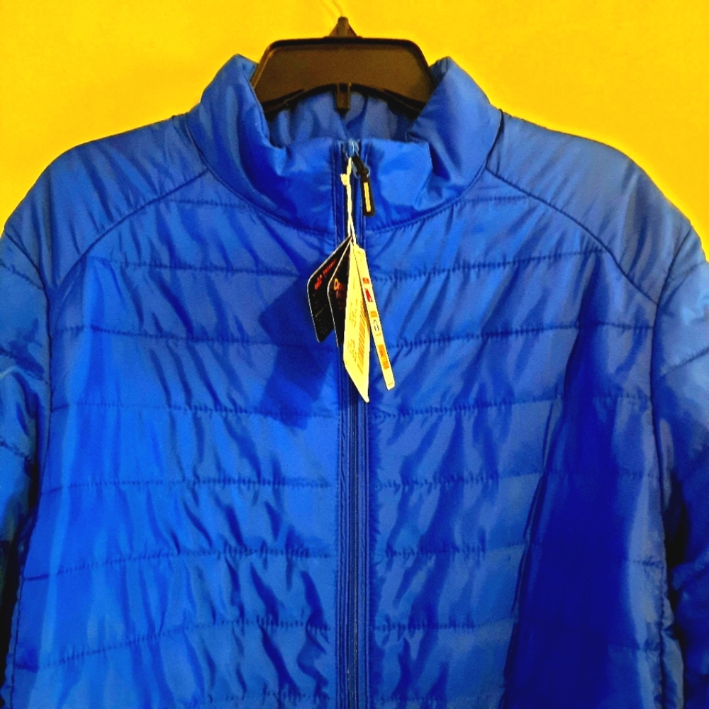 Mens Blue Puffer Jacket Size Large - Picture 3 of 12